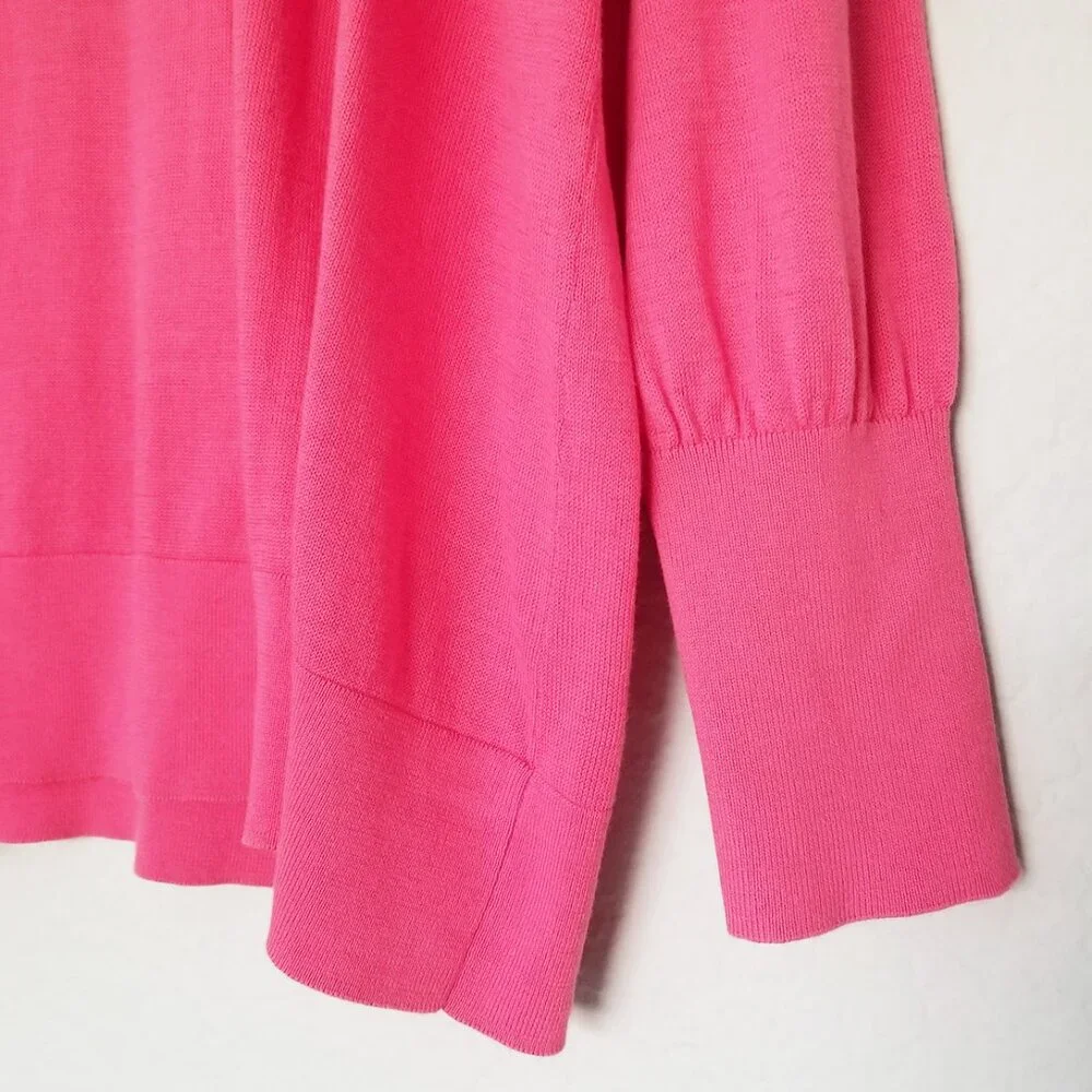 Chico’s Big Heart Pink Pullover Sweater Lightweight Jumper Plus Size XXL $90 - Picture 10 of 16